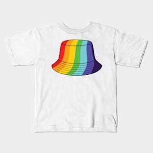 Rainbow bucket hat Kids T-Shirt